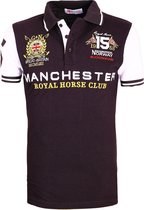 Geographical Norway Polo Shirt Zwart Manchester Kingston - XL