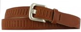 Leren riem 3 cm cognac met sleuf maat 95 (totale lengte 110)