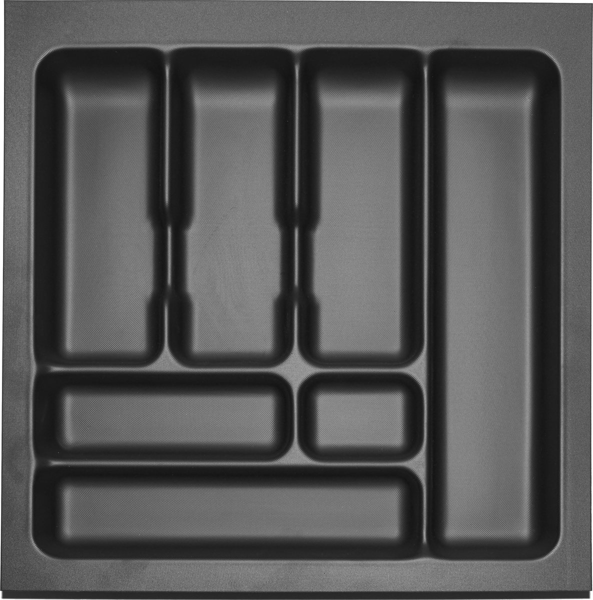 Culinorm Storex Bestekbak – 49x49 cm – Carbon Black – Inkortbaar – 7 vakken