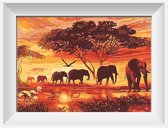 Artstudioclub®  Schilderen op nummer volwassenen 40x50 cm Olifanten