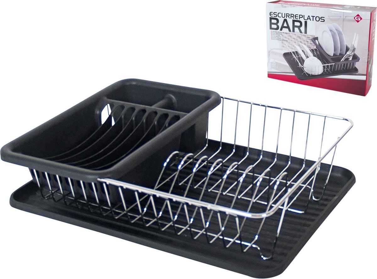 AvanC Égouttoir A Vaisselle Avec Plateau Inox Porte-Tasse 2 Étages