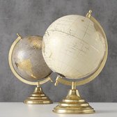 Wereldbol - Globe - 34cm - Ø22cm - Goud - divers kleuren