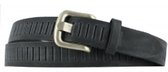 Leren Riem - Donker Grijs met Sleuf - 3 cm breed - Maat 105 (totale lengte 120)