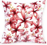 | Kussens | Kussenhoes Tropical Flowers Pink White| 45x45 cm.