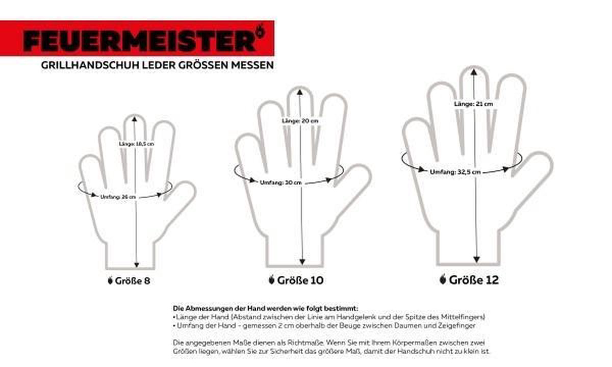 Clam onderwerpen wacht Feuermeister BBQ handschoen Premium BBQ leder rood maat 12 | bol.com