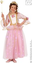 Koning Prins & Adel Kostuum | Roze Prinses Fiberoptisch Ms Pink | Meisje | Maat 128 | Carnaval kostuum | Verkleedkleding