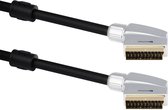 Profigold OXYV7101 SCART-kabel 1 m SCART (21-pin) Zwart, Zilver