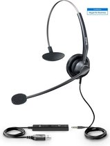 Yealink UH33 hoofdtelefoon/headset Hoofdband 3,5mm-connector Zwart