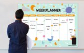 Brute Strength - Magnetisch Weekplanner whiteboard (11) - 91 x 67 cm - Marker - Wisser - Planbord - Familieplanner - Gezinsplanner - To Do Planner- Extra groot formaat