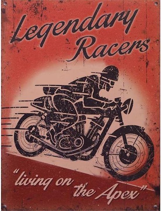 Legendary Racers Vintage bord 25x33 cm Legendary Racers | bol