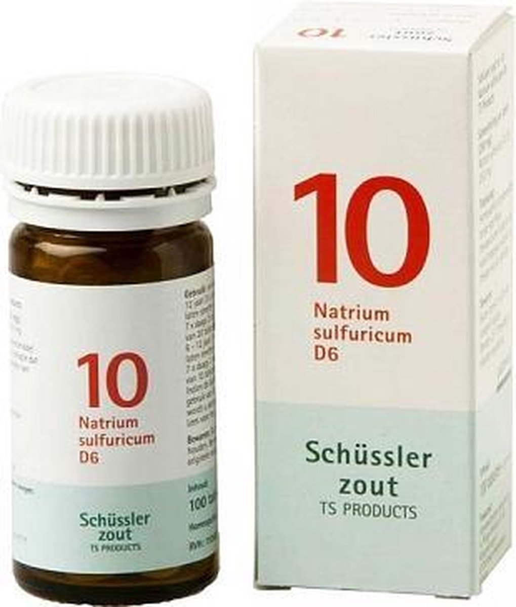 Schussler zout pfluger nr 10 Natrium Sulfuricum D6 100 Tabletten Glutenvrij