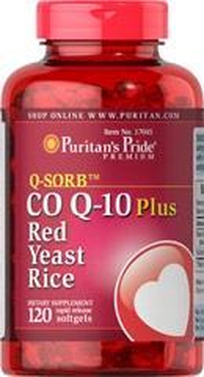 Puritan's Pride Co Q 10 plus red yeast rice 120 Softgels 17045
