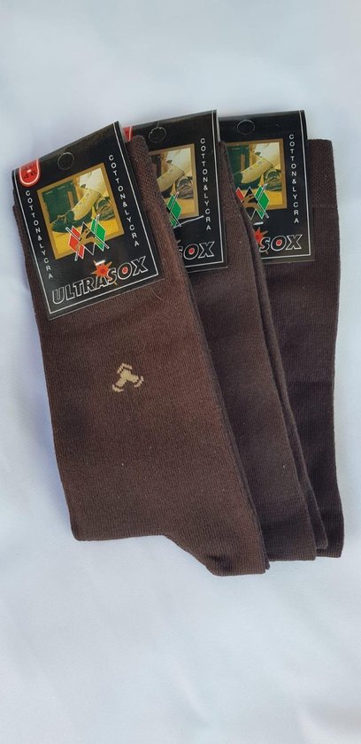 Nette heren katoenen sokken - 4 paar - 40/46 - bruin