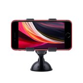 Shop4 - iPhone SE (2022) / iPhone SE (2020) Autohouder Raamhouder Klem Zwart