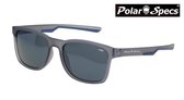 Polar Specs® Lunettes de soleil polarisantes Wayfarer Sport PS9016 - Grijs mat / Blauw - Zwart polarisant - Medium/ Grand