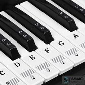 Piano/Keyboard Stickers | Eenvoudig Muzieknoten Leren | Transparant | Herbruikbaar | Stickers | Voor 37, 49, 54, 61 en 88 toetsen