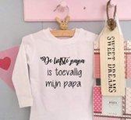 Shirtje baby tekst papa eerste vaderdag liefste baby shirt tekst voor jongen of meisje cadeau aankondiging bekendmaking zwangerschap