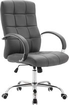 Bureaustoel - Stoel - Design - Verstelbaar - Gebogen armleuning - Grijs - 60x66x128 cm