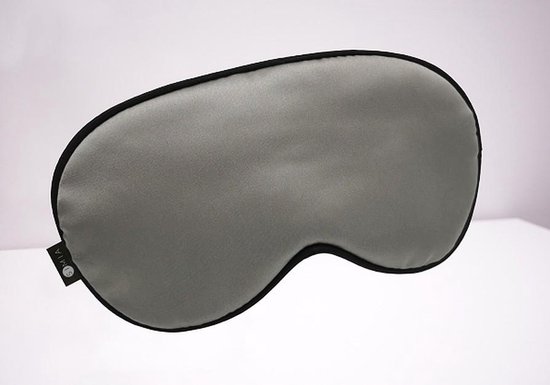 SIMIA™ Premium Zijden Slaapmasker - 100% Verduisterend Oogmasker - Verstelbaar - Blinddoek - Powernap - Slaap - Reis - Ontspanning - Zijdezacht - Anti-Rimpel - Donkergrijs