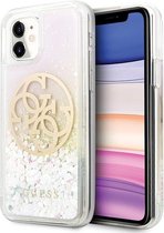 Guess Liquid Glitter Circle Backcover voor Apple iPhone 11 (6.1") - Roze