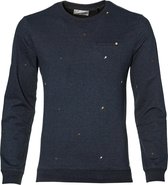 No Excess Pullover - Modern Fit - Blauw - XXL