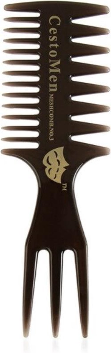 Haarkam Vork - 3 Way Kam - Grove Tanden Kam - Kapper Kam - Styling Tool - Haar Accessoire - Zwart