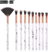 Maange - Luxe Make-up Kwasten set - Exclusief & Professioneel - 10 Stuks - Borstel set - Makeup