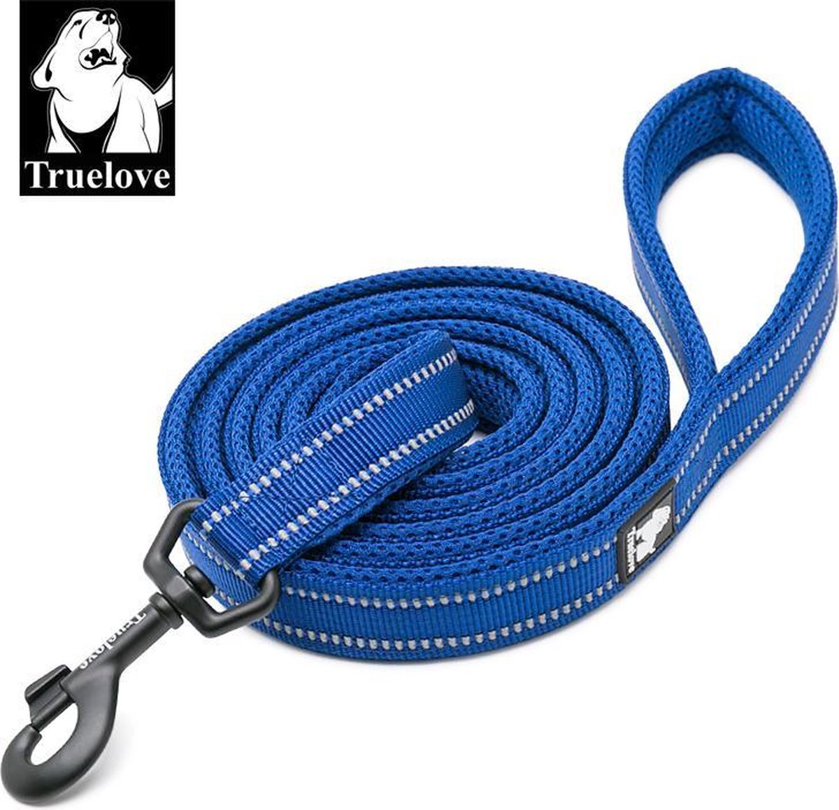 Truelove hondenriem maat M 200cm - Uitlaat riem - Honden riem - Riem voor de hond - Riem - Honden - Uitlaten - Wandelen - Blauw