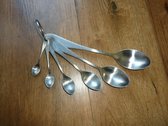 Measuring spoons, set of 6 (RVS)
