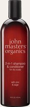 John Masters Organics 2-in-1 Shampoo & Conditioner for Dry Scalp with Zinc & Sage 473ml
