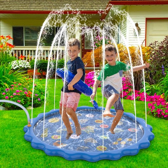 Stoffig school toenemen Splash Pad & Speelgoed Sprinkler Play Matte Outdoor Speelgoed buiten voor  kinderen... | bol.com