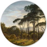 Wooncirkel - Italiaans Landschap met Parasoldennen - Hendrik Voogd (⌀ 30cm)