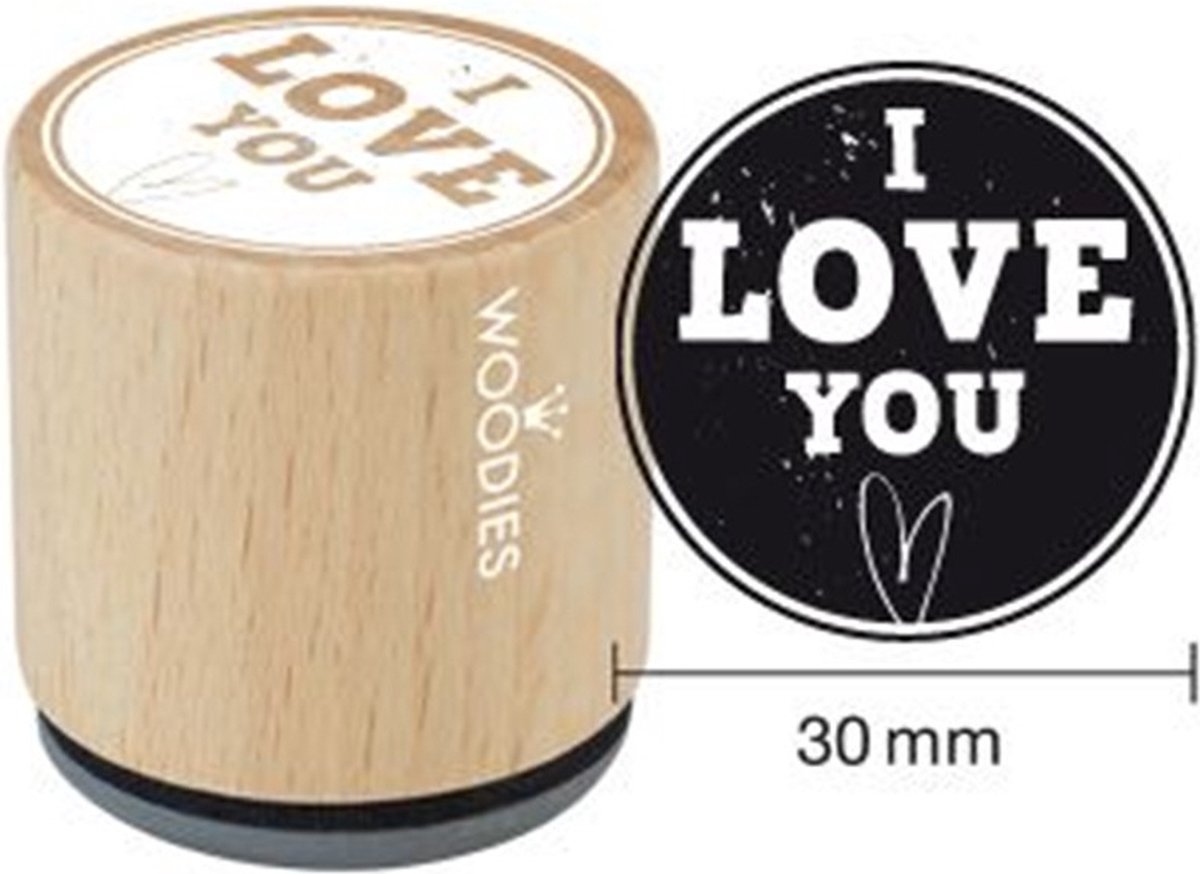 Houten Handstempel Woodies | I Love You - Stempels - Stempels volwassenen - Snelle Levering