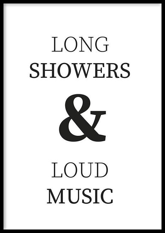 Poster Long Showers - badkamer posters - Fotopapier
