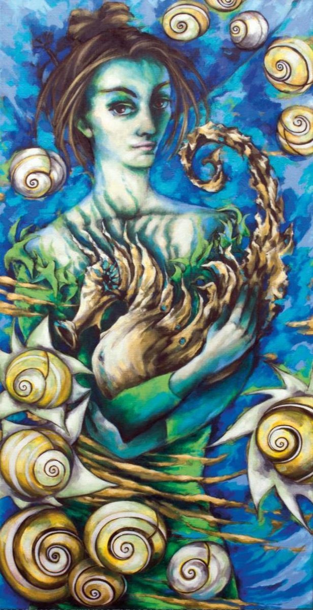 Oceanisch verlangen - 5 Blanco Kunstkaarten - met envelop