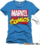 MARVEL - T-Shirt Marvel Comics Logo - Cobalt (XXL)
