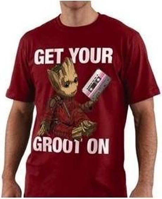 GUARDIANS OF THE GALAXY - T-Shirt Get Your Groot On - Tango Red (M)