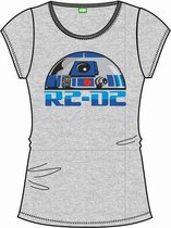 STAR WARS - T-Shirt R2-D2 Head GIRL - Grey (L)