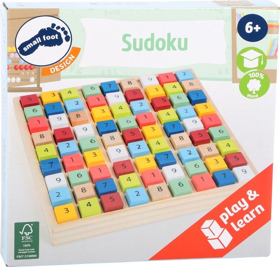 Thumbnail van een extra afbeelding van het spel Small Foot Houten Spel Sudoku ''Educate''