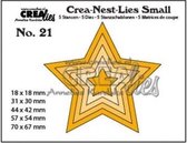 Crealies Crea-Nest-Lies kleine snijmallen - no.21 Sterren 5p