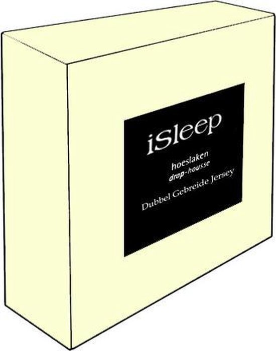 iSleep Dubbel Jersey Split-Topper Hoeslaken - Litsjumeaux - 180x200/210 cm - Creme