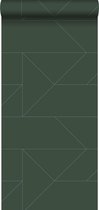 Origin behang grafische lijnen groen - 347728 - 0.53 x 10.05 m