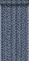 ESTAhome behang grof breisel blauw - 148344 - 53 x 1005 cm