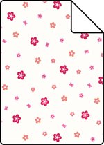 ESTAhome A4 proefstaal van behang bloemen roze - 114634 - 21 x 26 cm