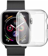 Apple Watch 4/5/6/SE 40mm - Siliconen Bescherm Case |Hoesje| Screenprotector Voor Apple Watch | Bescherming iWatch - Transparant