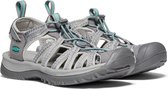 Keen Whisper Dames Wandelsandalen Medium Grey/Peacock Green | Grijs | Polyester | Maat 40 | K1022814