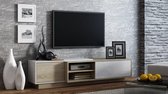 SIGMA Hoogglans TV Meubel - 180cm - Sonoma Eiken / Wit - Modern Design