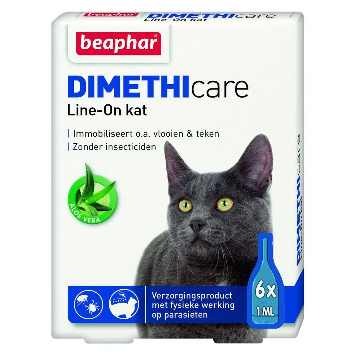 Beaphar DIMETHIcare Line On Kat - Vlooienbestrijding - 6 Pipetten