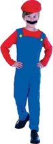 Plombier habiller Mario up costume pour les enfants - robe Carnaval / fantaisie - Dress up - outfit plombier / costume / costume 128-140 - 8-10 ans