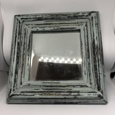 Spiegeltjes PTMD grijs blauw16 x 16 x 3 cm set a 3 stuks